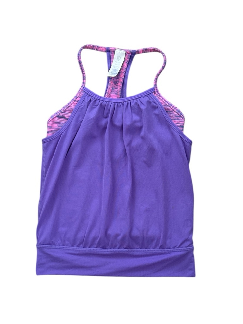 Ivivva Girls' Purple Racerback Tank Top with Pink Trim - size 6
